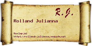 Rolland Julianna névjegykártya